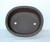Japanese Yokkaichi Dark Brown Clay Unglazed Oval  11.75"L x 10"W x 3.25"H Ceramic Bonsai Pot