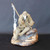 3"L x 3"H Fisherman on Rock Clay Mudmen Bonsai Figurine - Front View Image