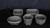 Japanese Yokkaichi Dark Clay Unglazed Shohin & Mame Ceramic Bonsai Pots - Sizes from 3 to 4 Inches - Variety Set of 5 (Pot Set 2-11) - Main Image