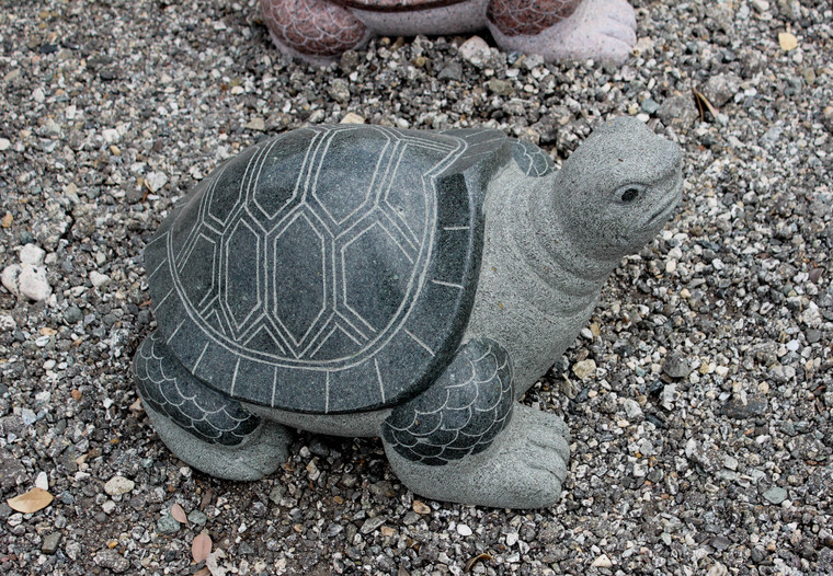 Solid Granite Stone Turtle Decorative Statue - Gray Medium (In-Store Pick Up Only) - Main Image