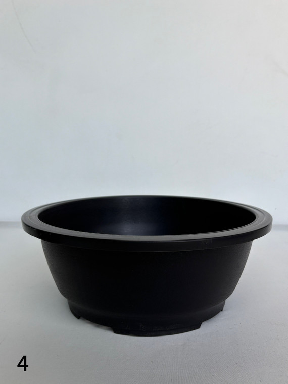 Circle 9.25" Dia x 3.7" H - #3  Bonsai Plastic Training Pots -  set of 5