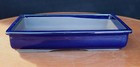 Japanese    Glazed Rectangle 9.5"L x 6.75"W x 2"H Forest  Bonsai, Blue