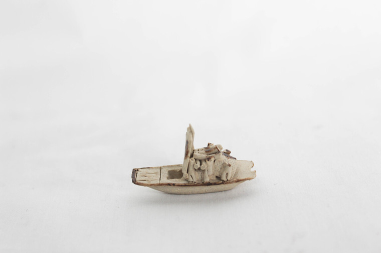 1.0"L x 0.75"H Small Junk Ship Mudmen Bonsai Figurine