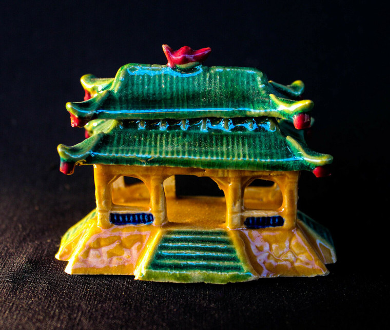 3"L x 2.5"H Colorful Pavilion Mudmen Bonsai Figurine - Main Image