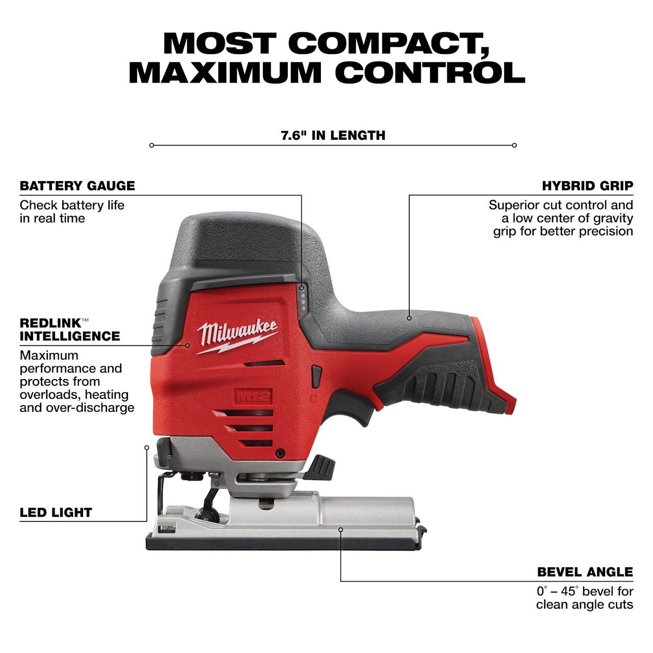 Milwaukee 2445-21 M12 Jig Saw W/1 Bat - 電動工具