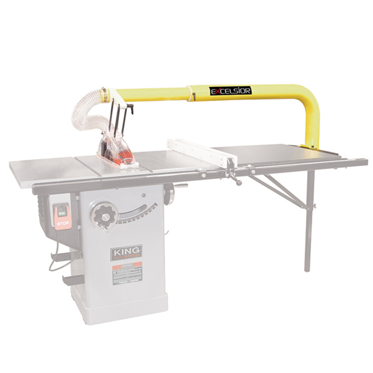 King Industrial KING-XL-1014 Overarm Blade Cover System with Dust Collection  Atlas-Machinery
