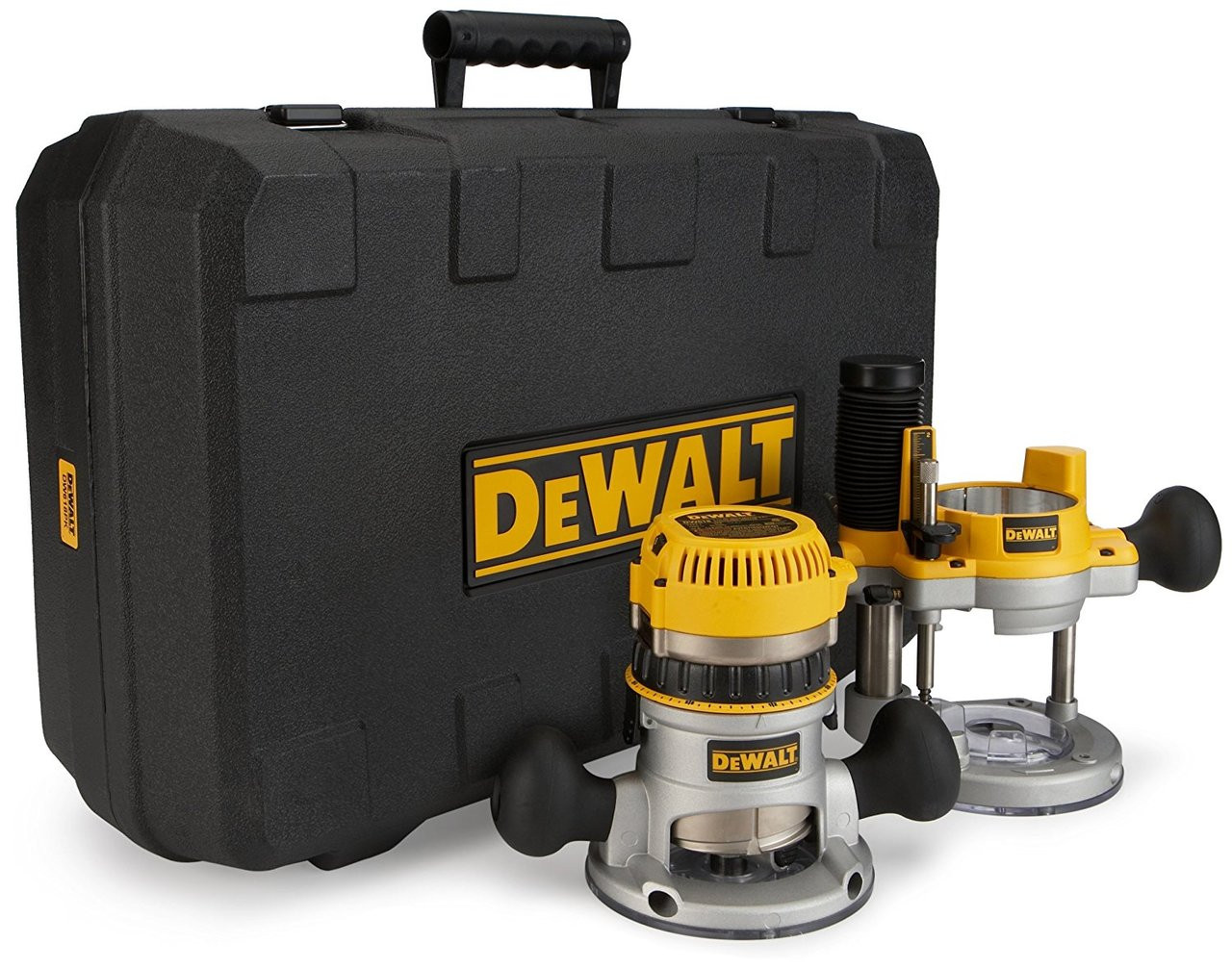 DEWALT DEW-DW618PK 12 AMP 2-1/4 HP Plunge- and Fixed-Base Variable-Speed  Router Kit with 1/4-Inch and 1/2-Inch Collets