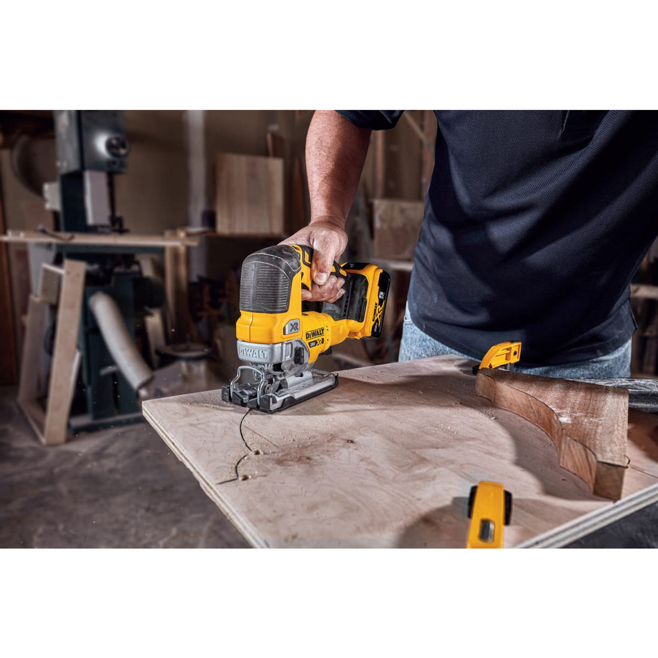 DEWALT DEW-DCS334B 20V MAX XR Brushless Cordless Top-Handle Jigsaw Tool Only  Atlas-Machinery