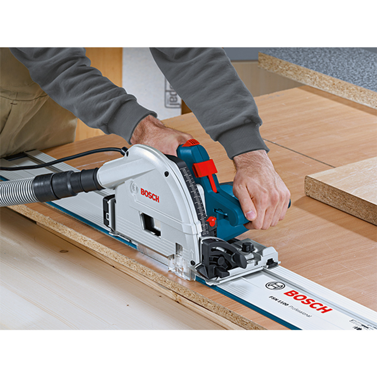 Bosch BOS GKT13 225L 6 1 2in. Track Saw with Plunge Action and L Boxx Carrying Case