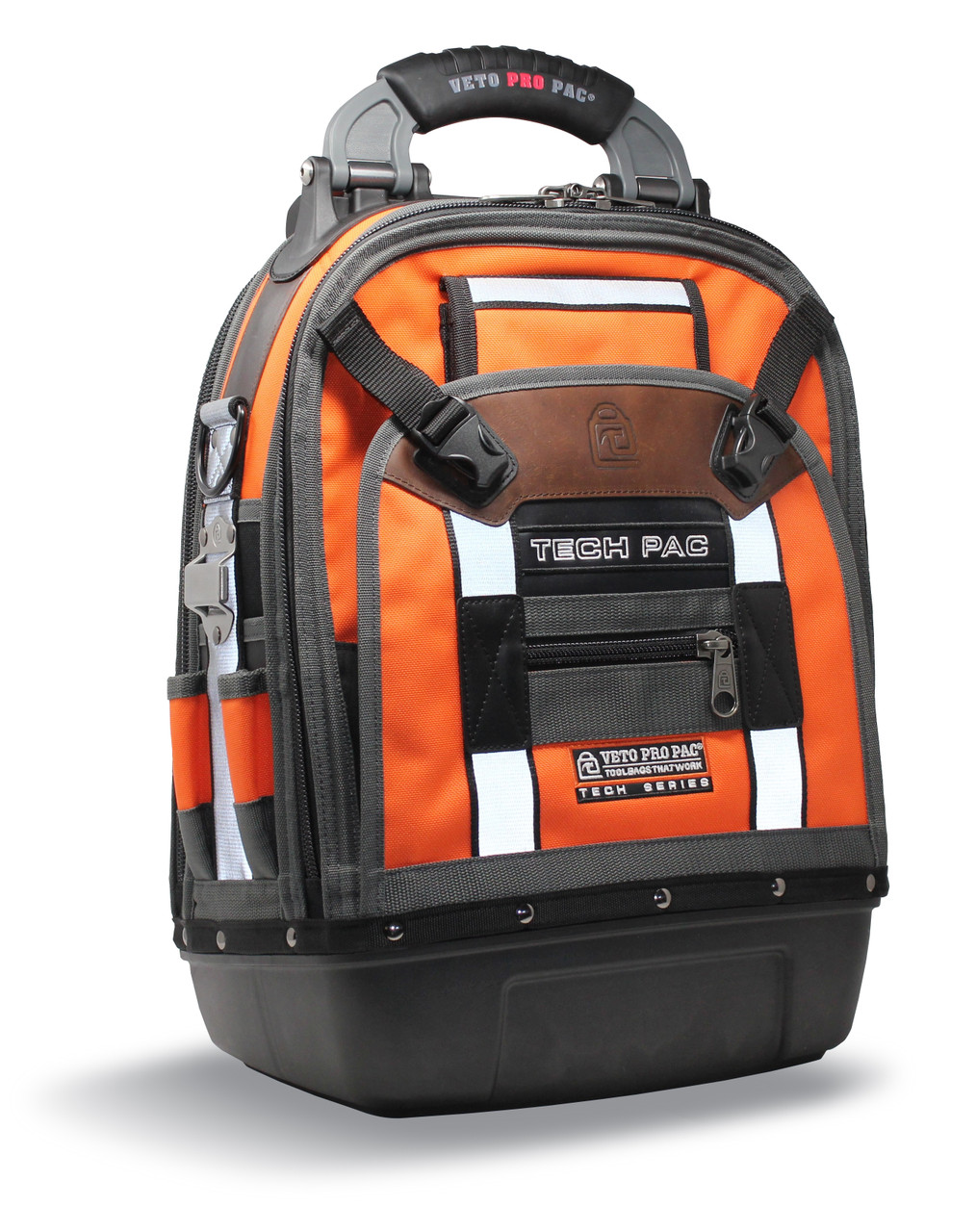 Veto Pro Pac VPP-TECH-PAC-HIVIS-ORG Backpack Tech Tool Bag - HIVIS