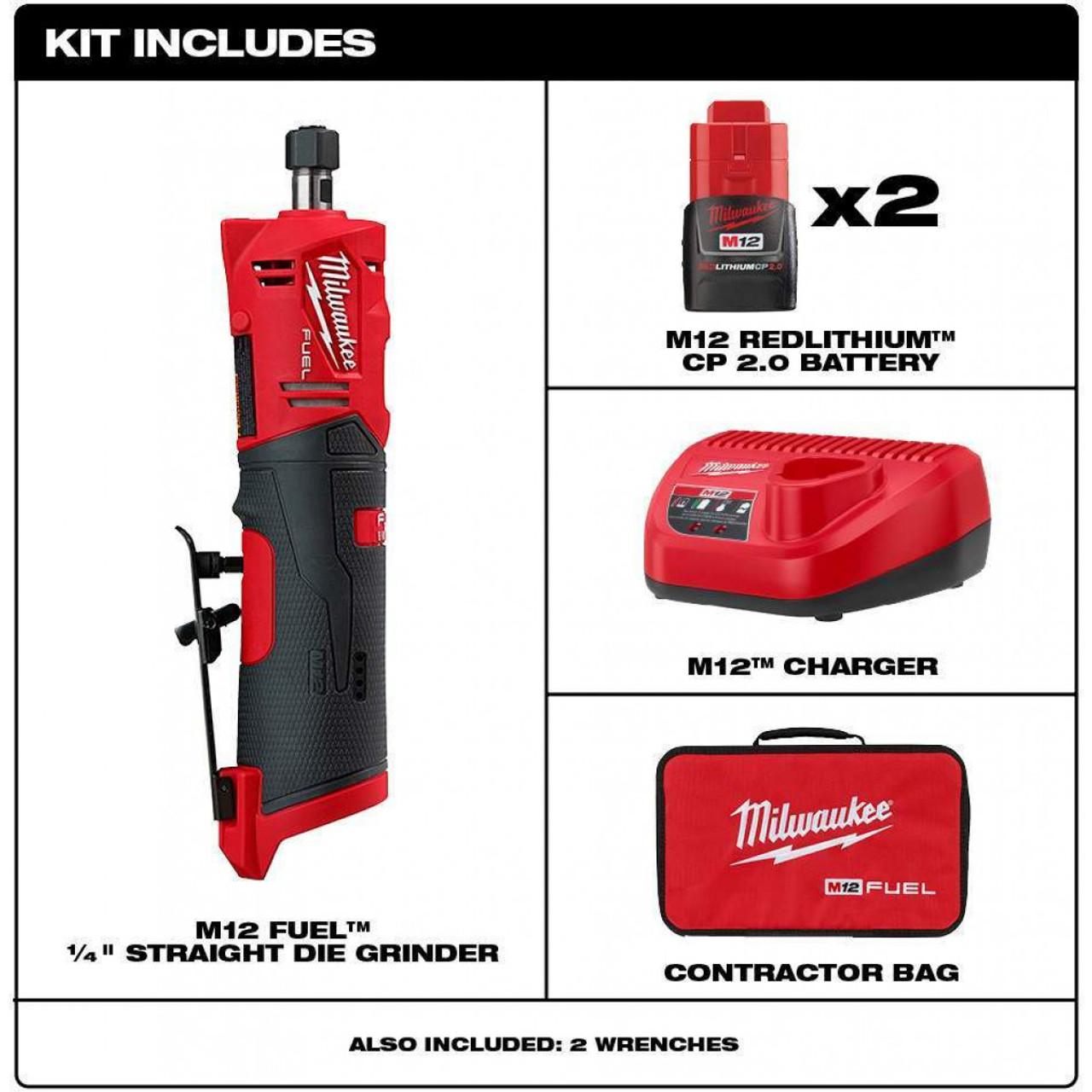 Milwaukee MIL-2486-22 M12 Fuel 1/4