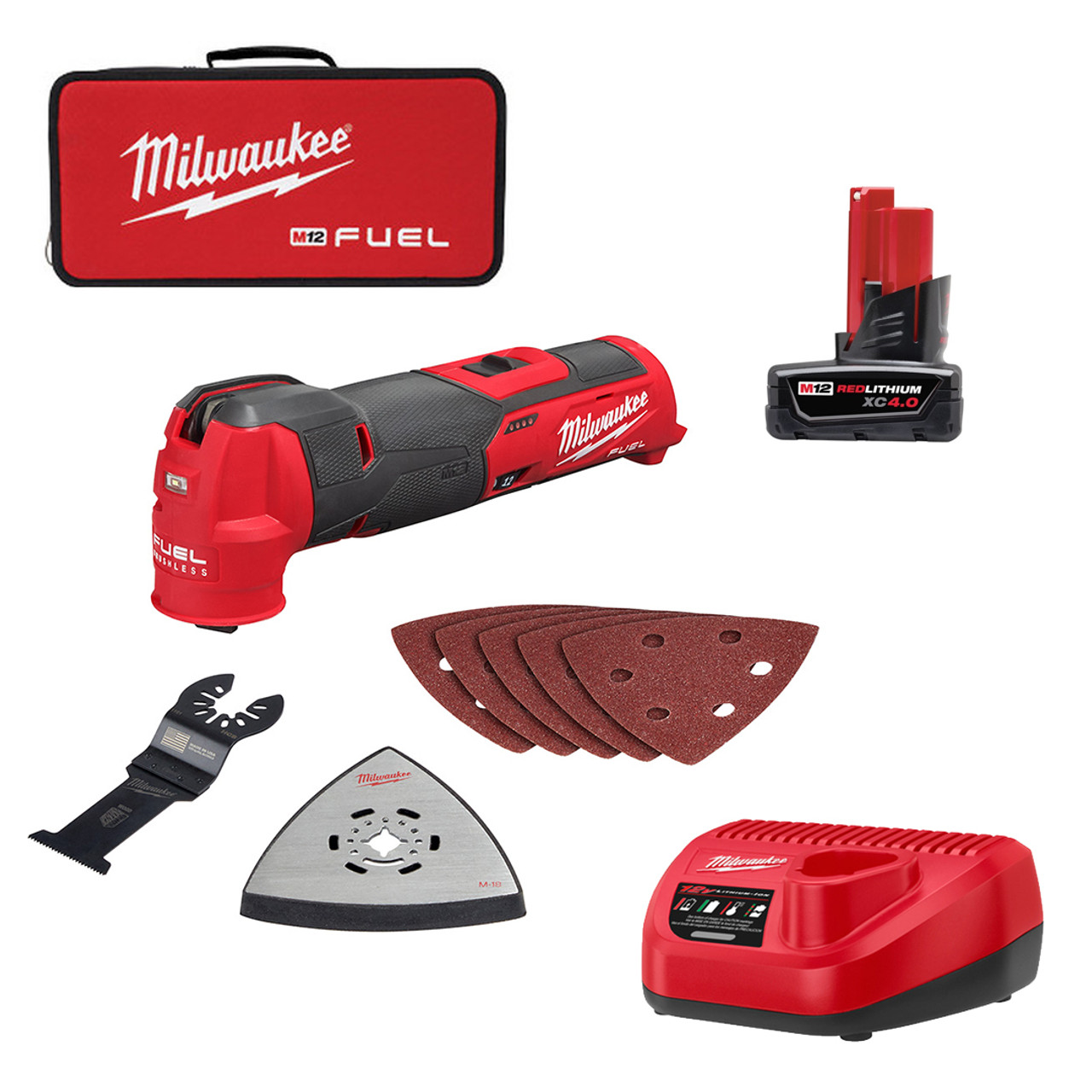 Milwaukee M12 12V Lithium-Ion Cordless Oscillating Multi-Tool 2526-20  (Tool-Only) 