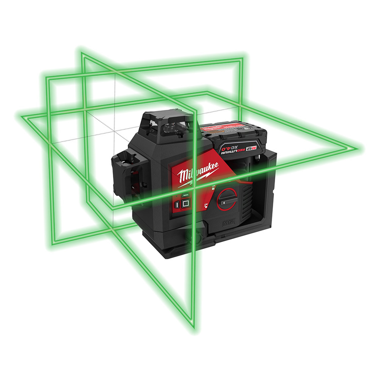 Milwaukee MIL 3632 21 M12 Green 360 Degree 3 Plane Laser Kit