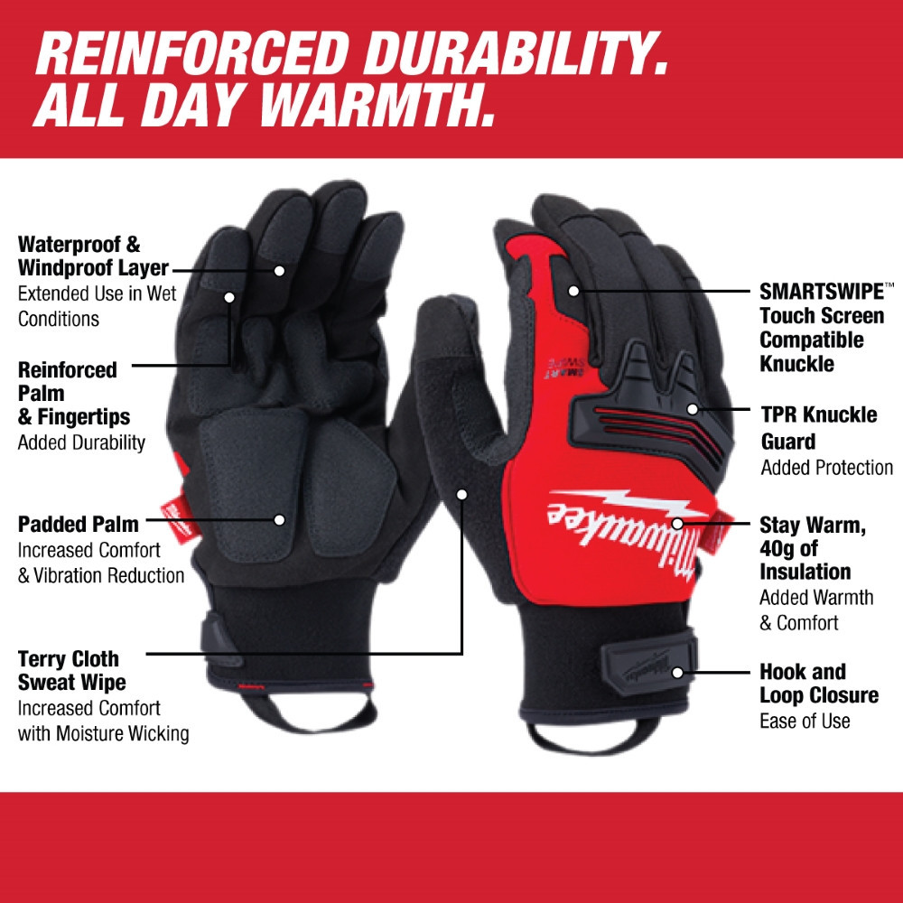 Milwaukee MIL-48-73-004X Winter Demolition Work Gloves - Atlas