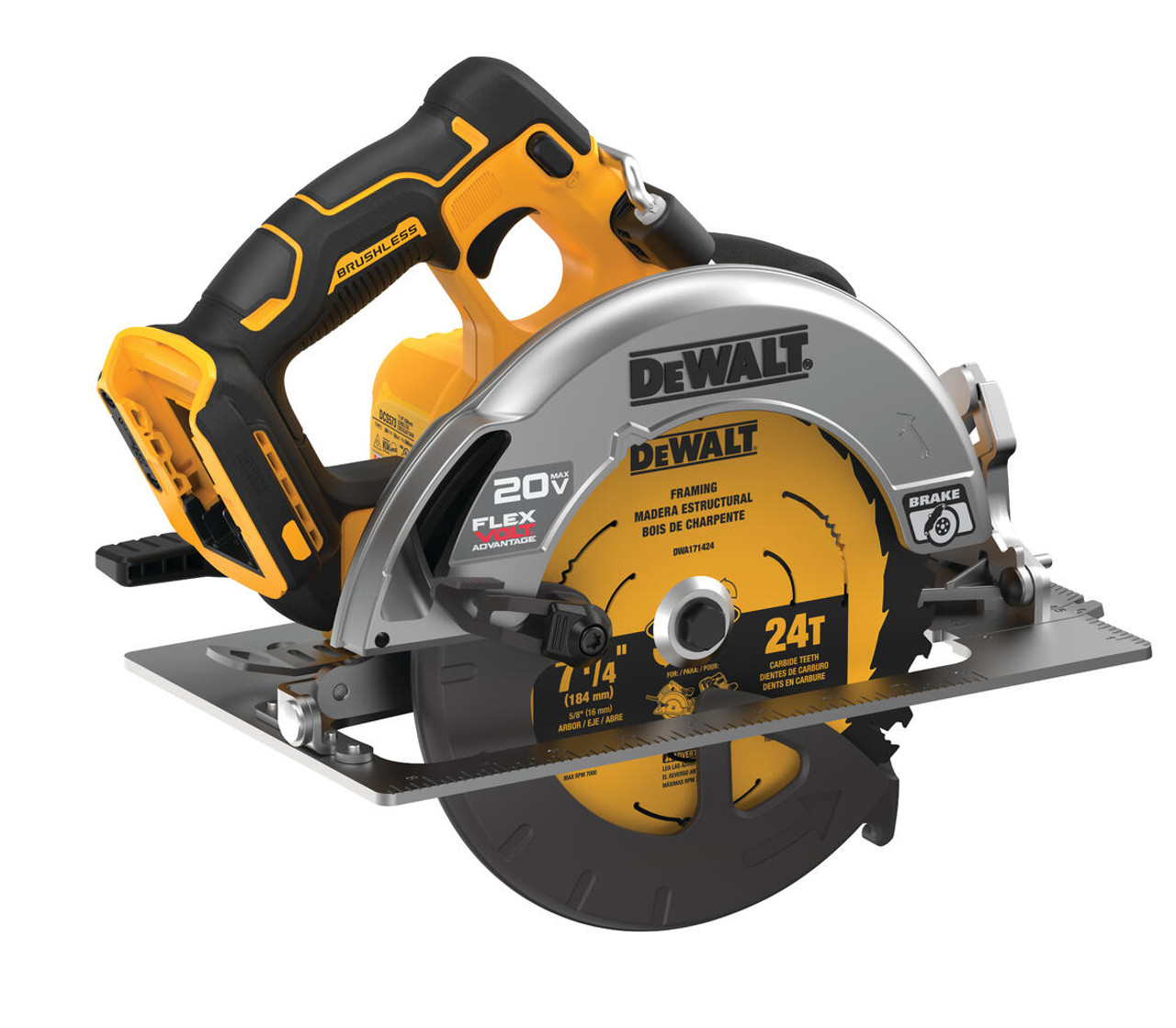 DEWALT FLEXVOLT 60V MAX* Circular Saw with Brake Kit, 7-1 4-Inch (DCS578X2) - 3