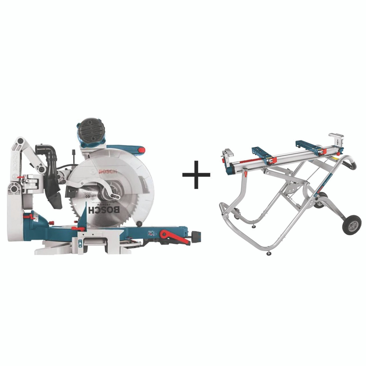 Bosch BOS GCM12SD T4B 12in Dual Bevel Glide Mitre Saw T4B Mitre Saw Stand