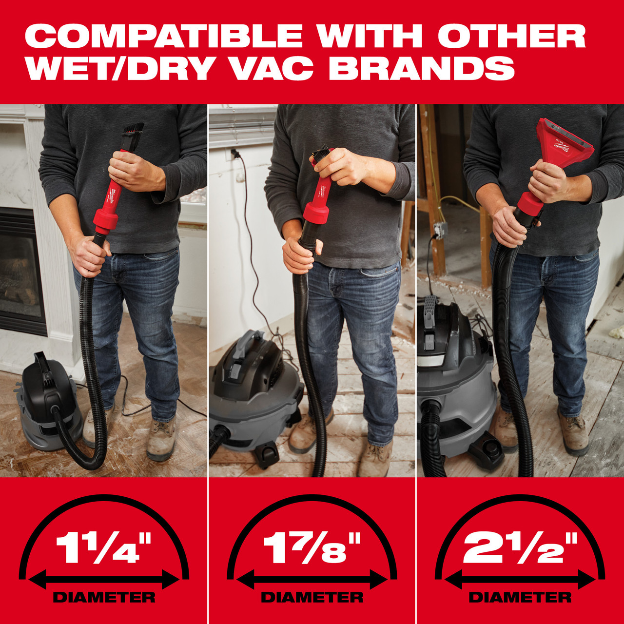 Ugello Utilitario Milwaukee AIR-TIP 49-90-2039 – 2-1/2 Con Spazzole A Dondolo