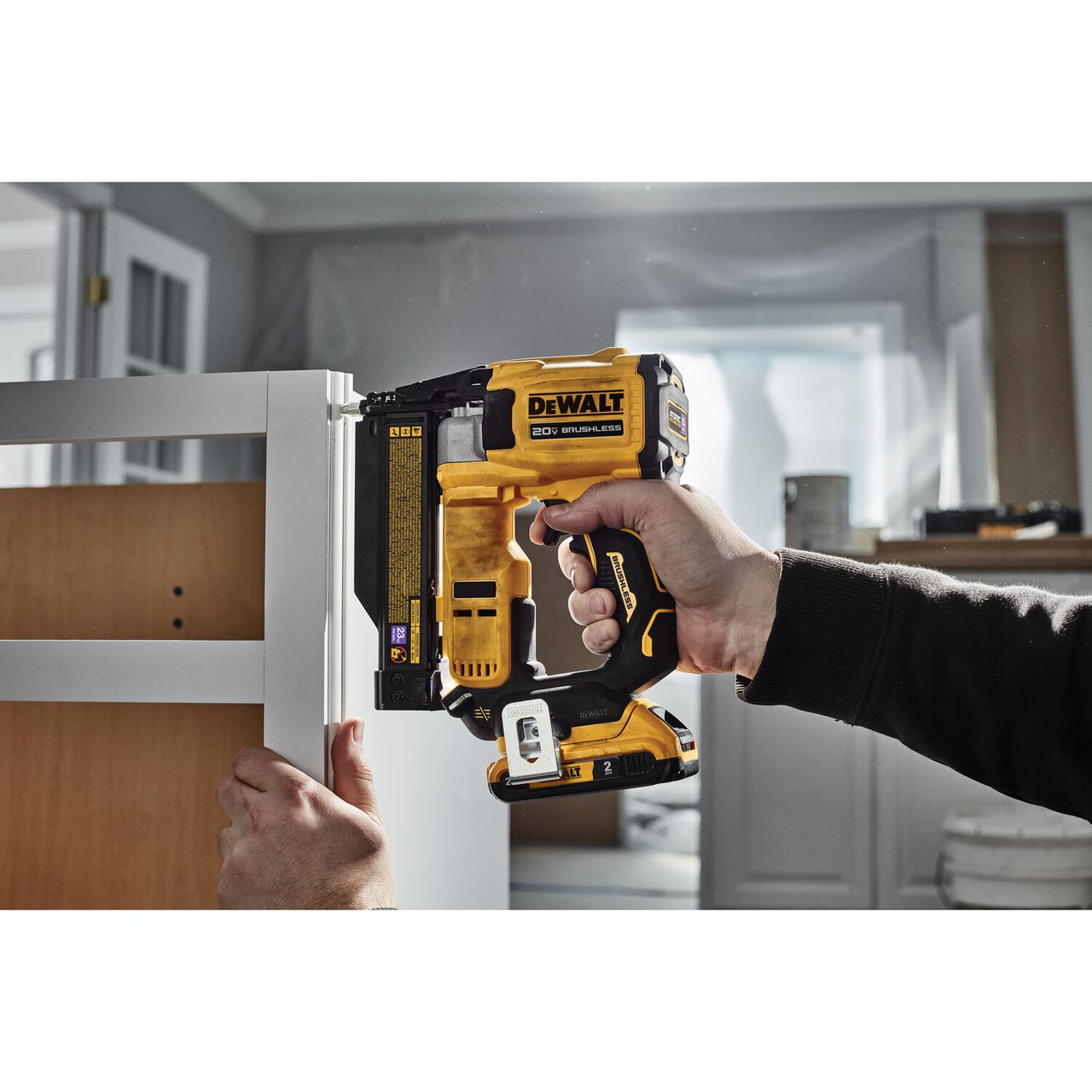 DEWALT DEW-DCN623B ATOMIC COMPACT SERIES 20V MAX Brushless Cordless 23 Ga.  Pin Nailer (Tool Only) Atlas-Machinery