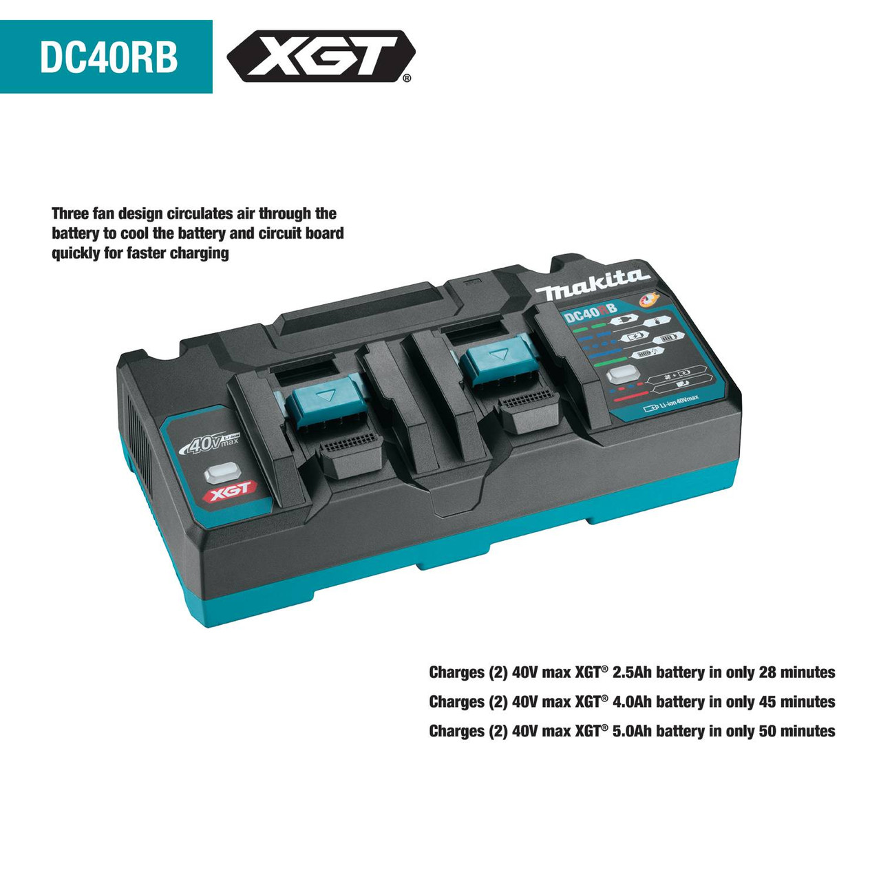 Chargeur rapide double Makita DC40RB - HORNBACH Luxembourg