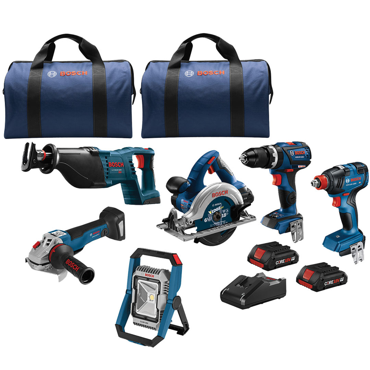 Bosch BOS-GXL18V-601B25 6 Piece 18V Combo Kit 2x 4.0 Ah - Atlas