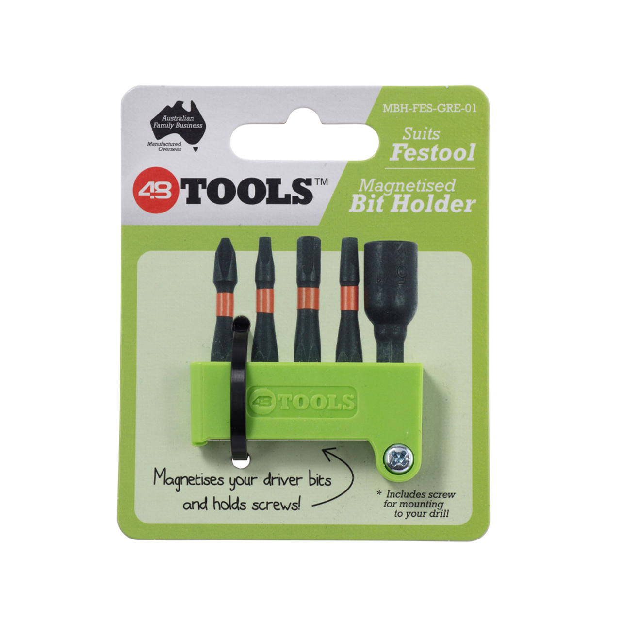 48 TOOLS MBH-FES-GRE-01 Festool Magnetic Bit Holder - Atlas-Machinery