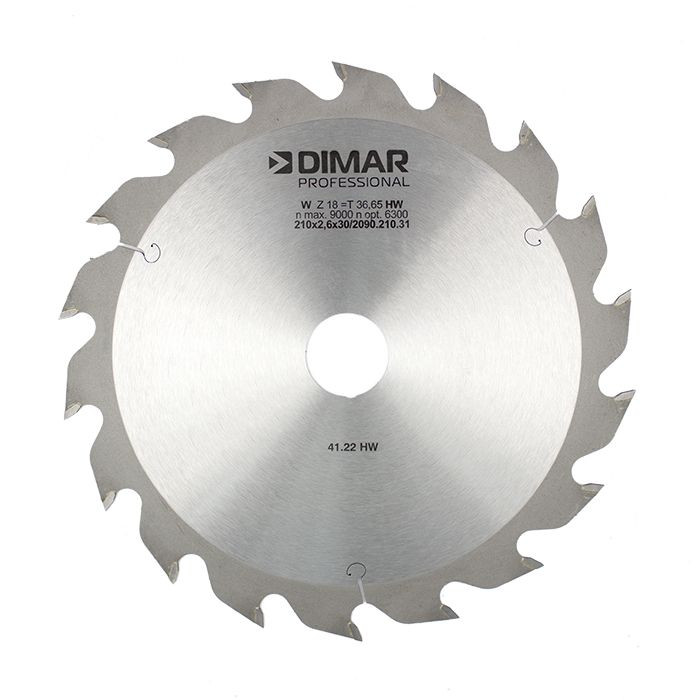 Dimar DIM209021031 210mm 18T ATB Carbide Tipped Saw Blades for Festool