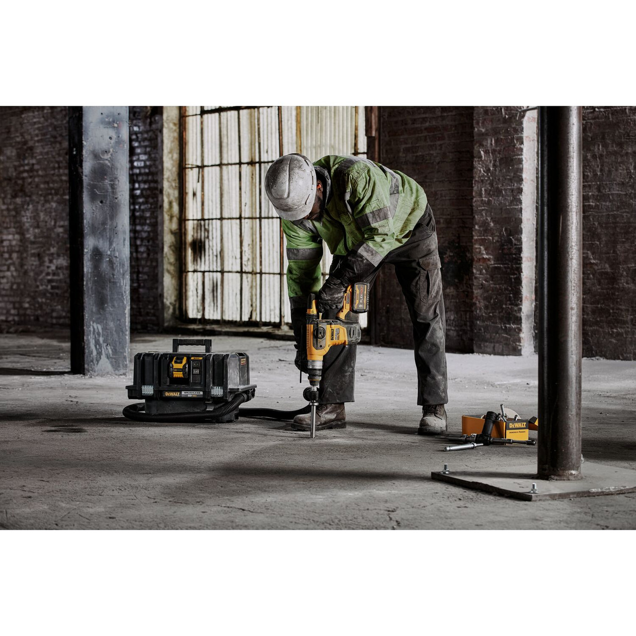 DEWALT DEW-DCH416X2 60V MAX 1-1/4 In Brushless Cordless SDS PLUS Rotary  Hammer Kit Atlas-Machinery