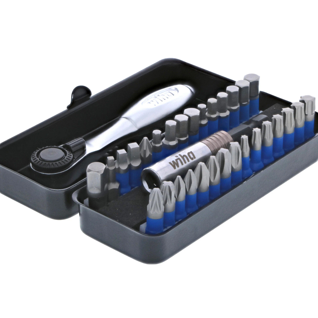 Wiha GoBox Bit-Set 32-teilig – Mit Mini-Ratsche, Bits Für Phillips, Torx, Sechskant