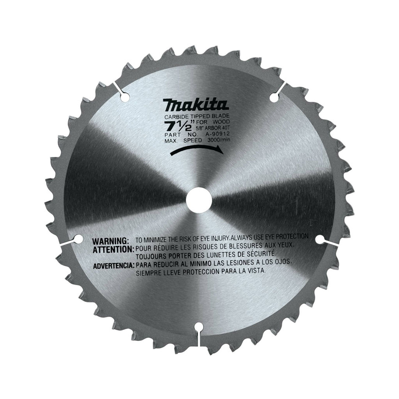 Makita MAK-A-90912 7-1/2 in 40TP Fine Finishing Carbide Tipped Mitre Saw  Blade Atlas-Machinery