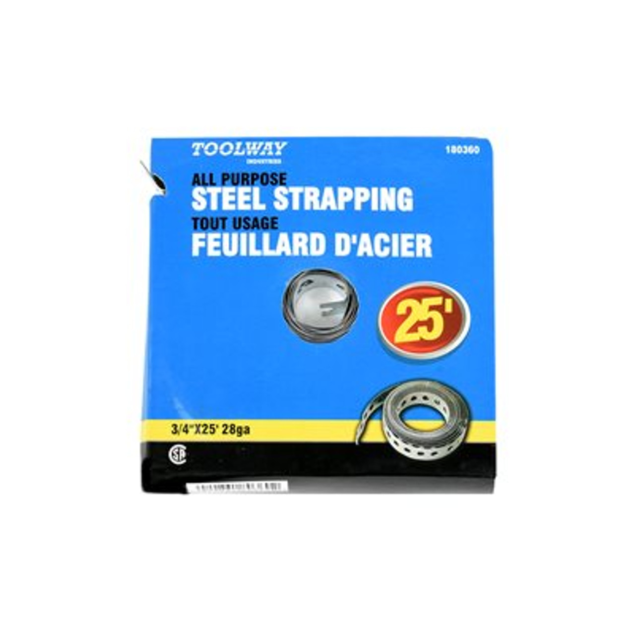 Toolway TOOL180360 3/4in x 25ft Plumbers Strap AtlasMachinery