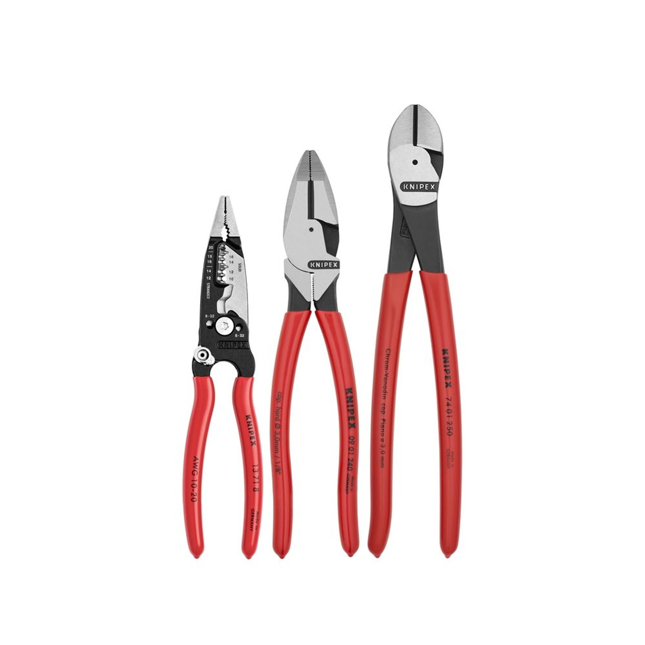 Knipex Cobra 4pc Adjustable Plier Set Water Pump Pliers 5 7 10 12 w  Holder