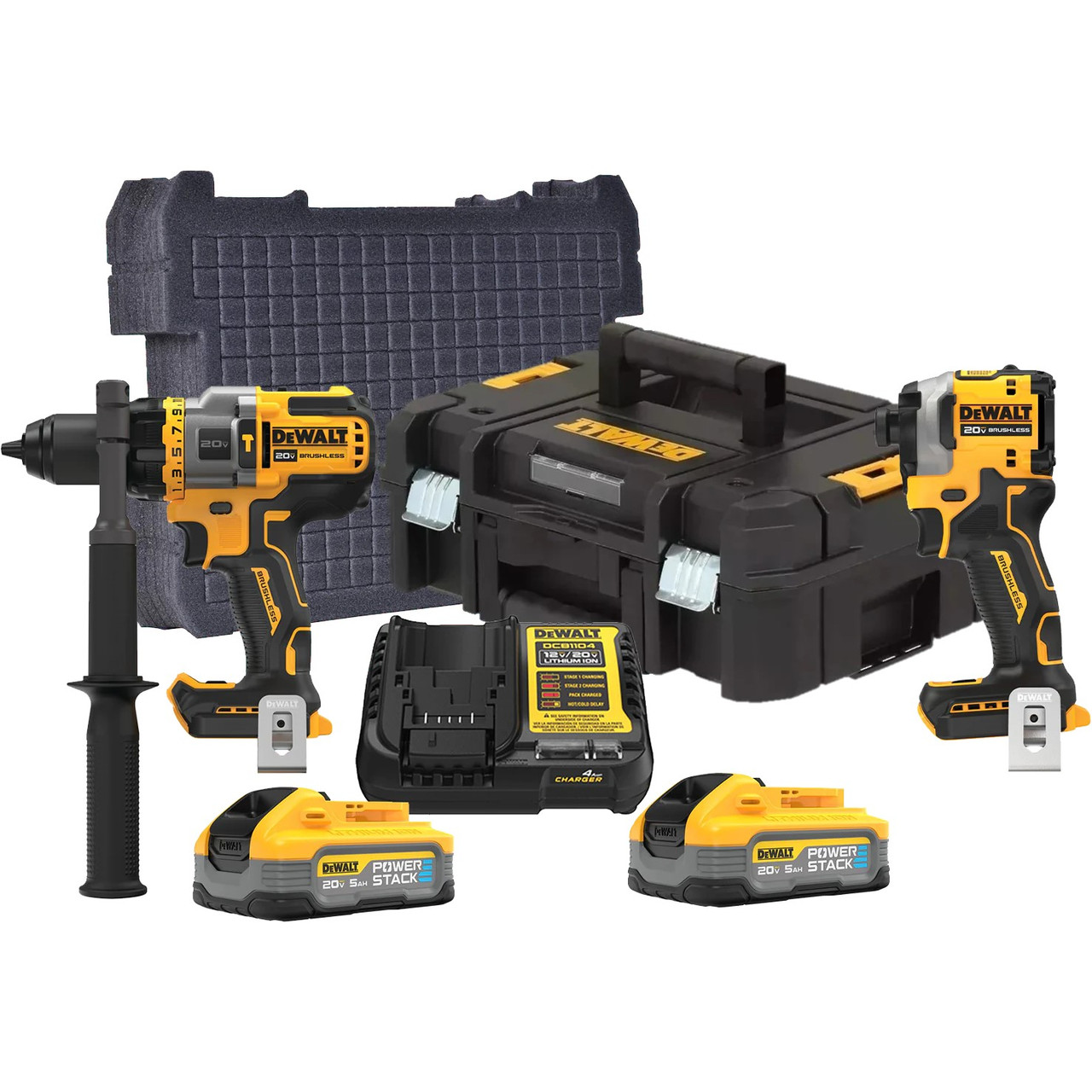 DEWALT DEW-DCK2100H2 20V Max Hammer Drill & Impact Driver 2x 5.0Ah