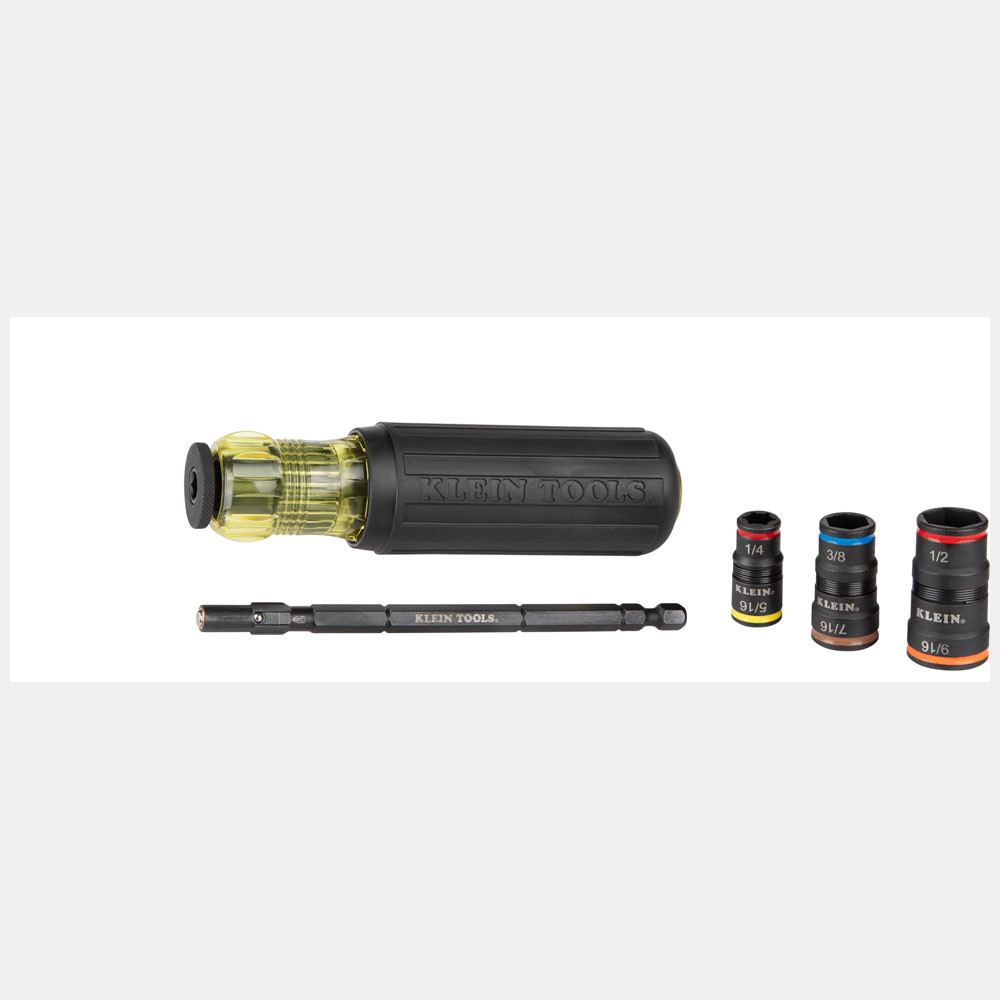 Klein Tools KLE-32910 7-in-1 Impact Rated Flip Socket Set with