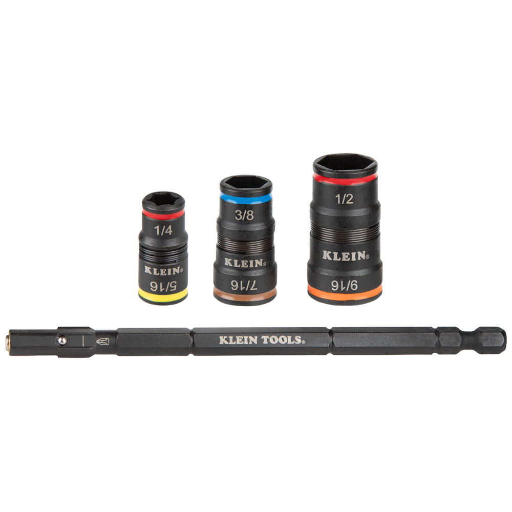 Klein Tools KLE-32933 7-in-1 Impact Flip Socket Set, No Handle