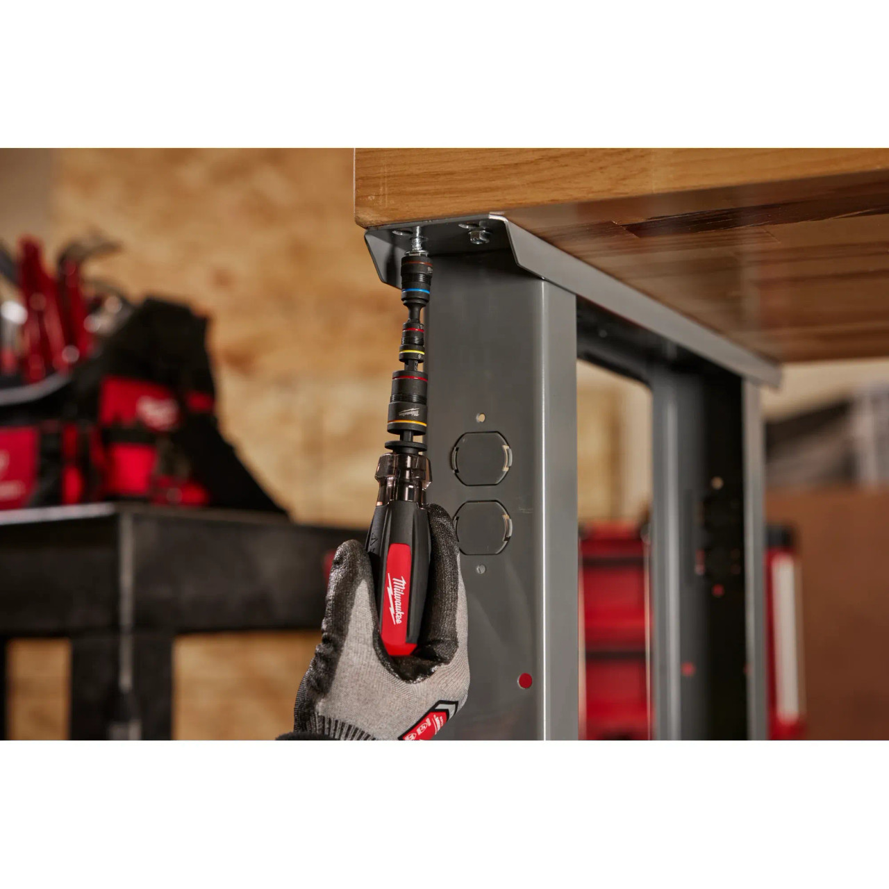 Milwaukee 48-22-2322 Multibit-Antrieb Mit Ratsche – 9-in-1, Edelstahl, Magnetisch