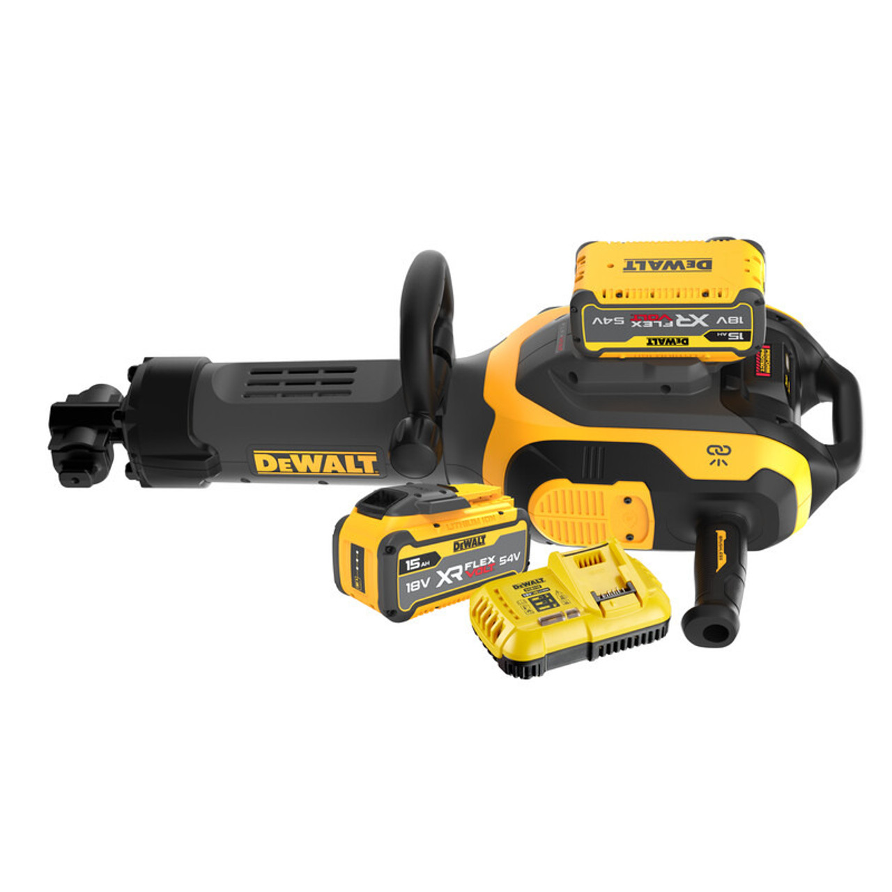 DEWALT DEW-DCH966Z2 60V MAX 27lbs SDS-MAX Inline Chipping Hammer 2x 15Ah  Battery Kit