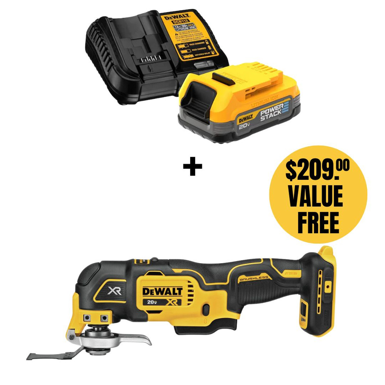 DEWALT DEW DCBP034C DCS356B 20V MAX 1.7Ah POWERSTACK Starter Kit