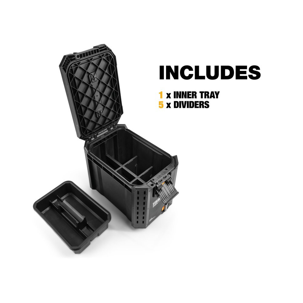 TOUGHBUILT STACKTECH コンパクトハーフツールボックス ToughBuilt StackTech Half Tool Box | Atlas Tools & Machinery