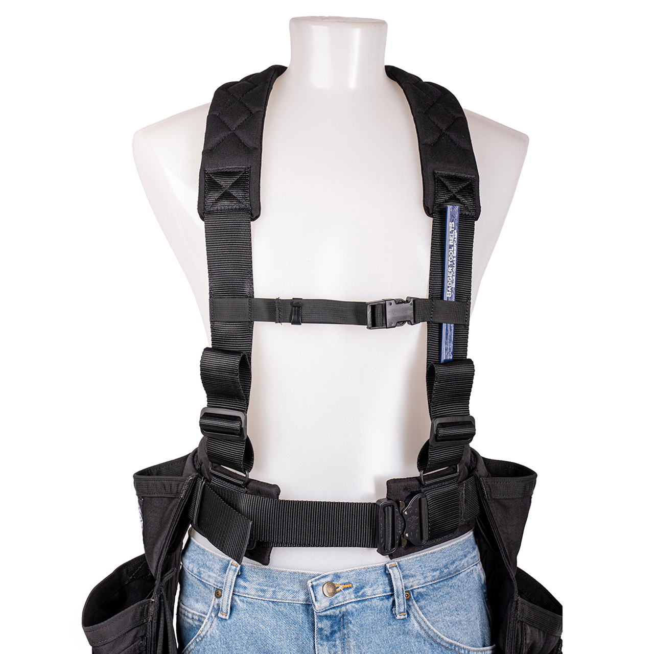 Badger Tool Belts BADGER-420030 Black Suspenders - Atlas
