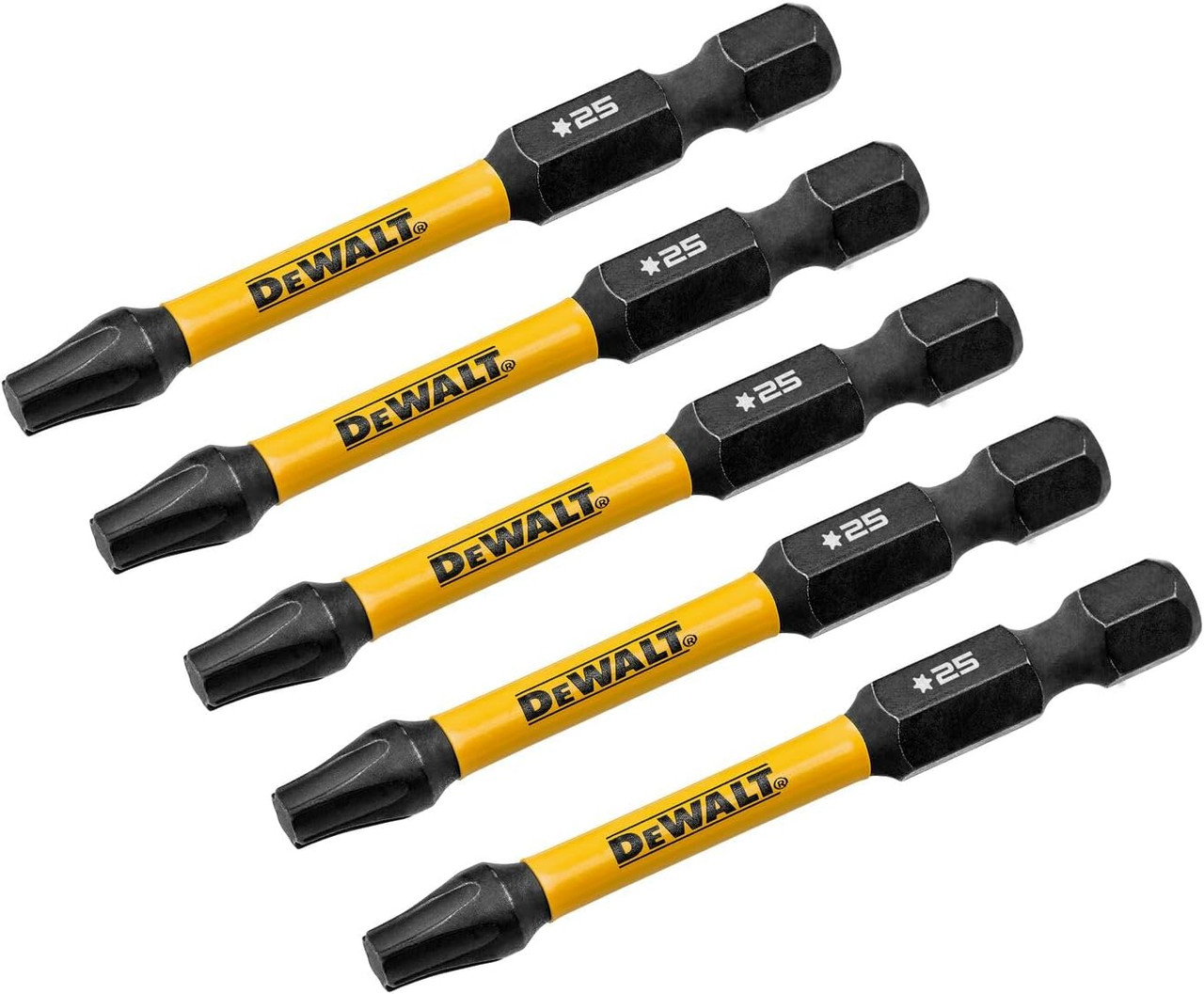 DEWALT DEW-DWAF2TX25IR5 Flextorq 2.25in Bits For T25 5 Pieces - Atlas ...
