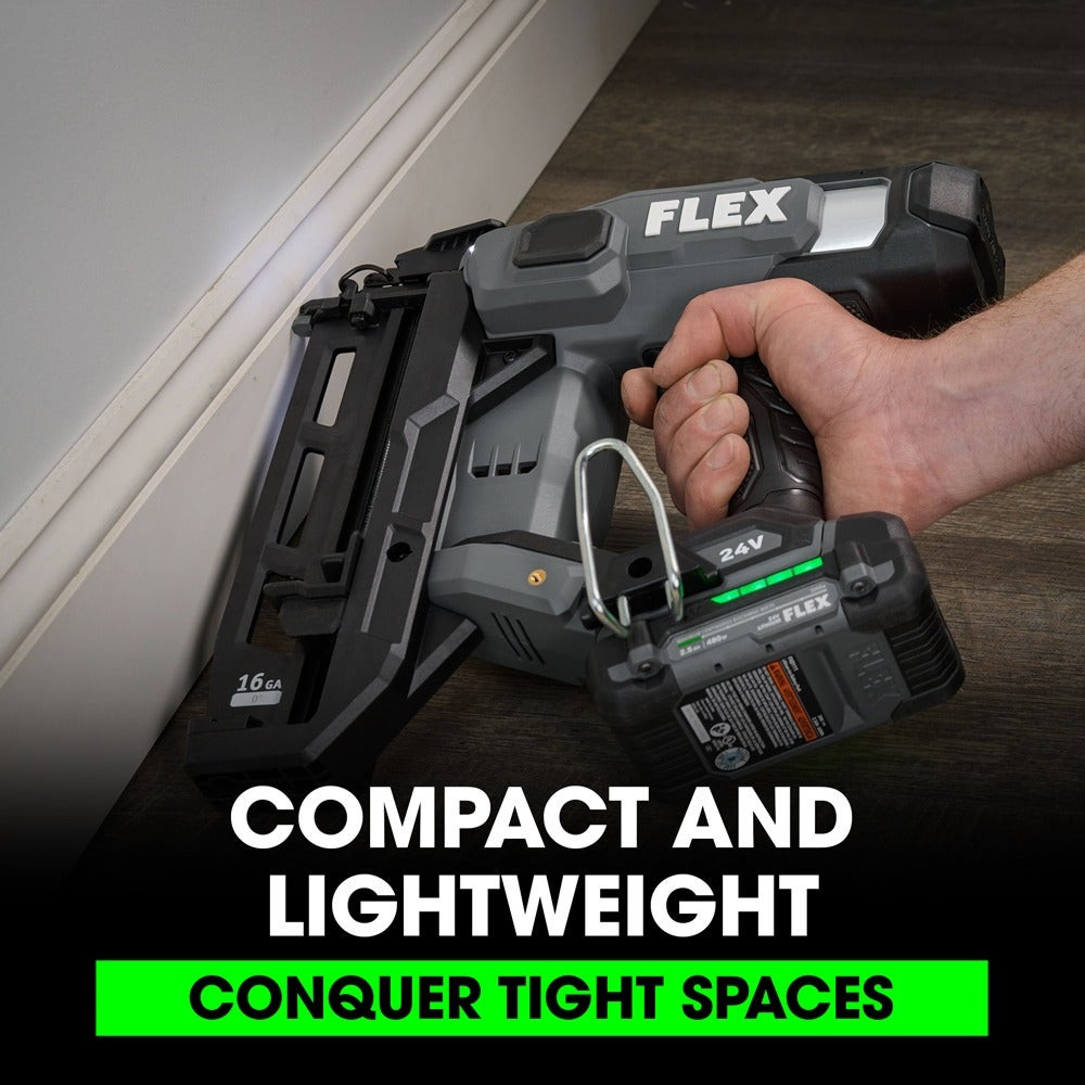 FLEX FL-FX4321-Z 24V 16GA Straight Nailer Bare Tool - Atlas-Machinery