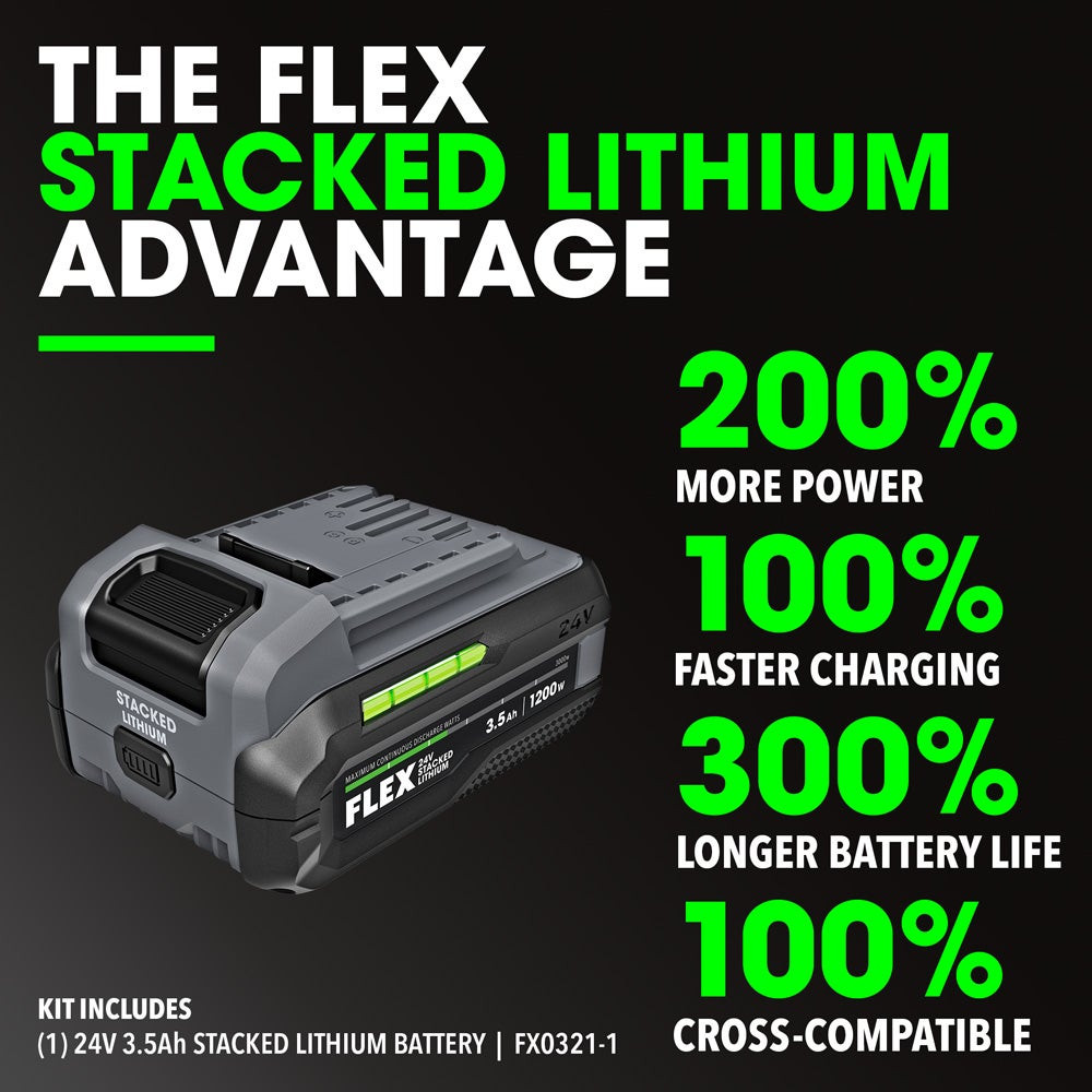 FLEX FL-FX1451-1F 24V 1/2in Mid Torque Impact Wrench Stacked