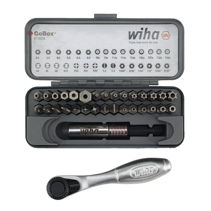 Wiha Tools WIHA-74958 GoBox Security Bit Set With Mini Ratchet 32