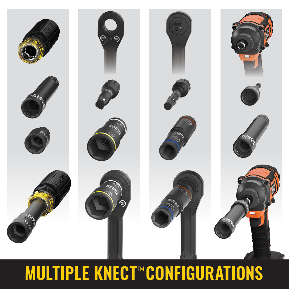 Klein Tools KLE-65238 KNECT SAE Essential Deep-Well Heavy-Duty