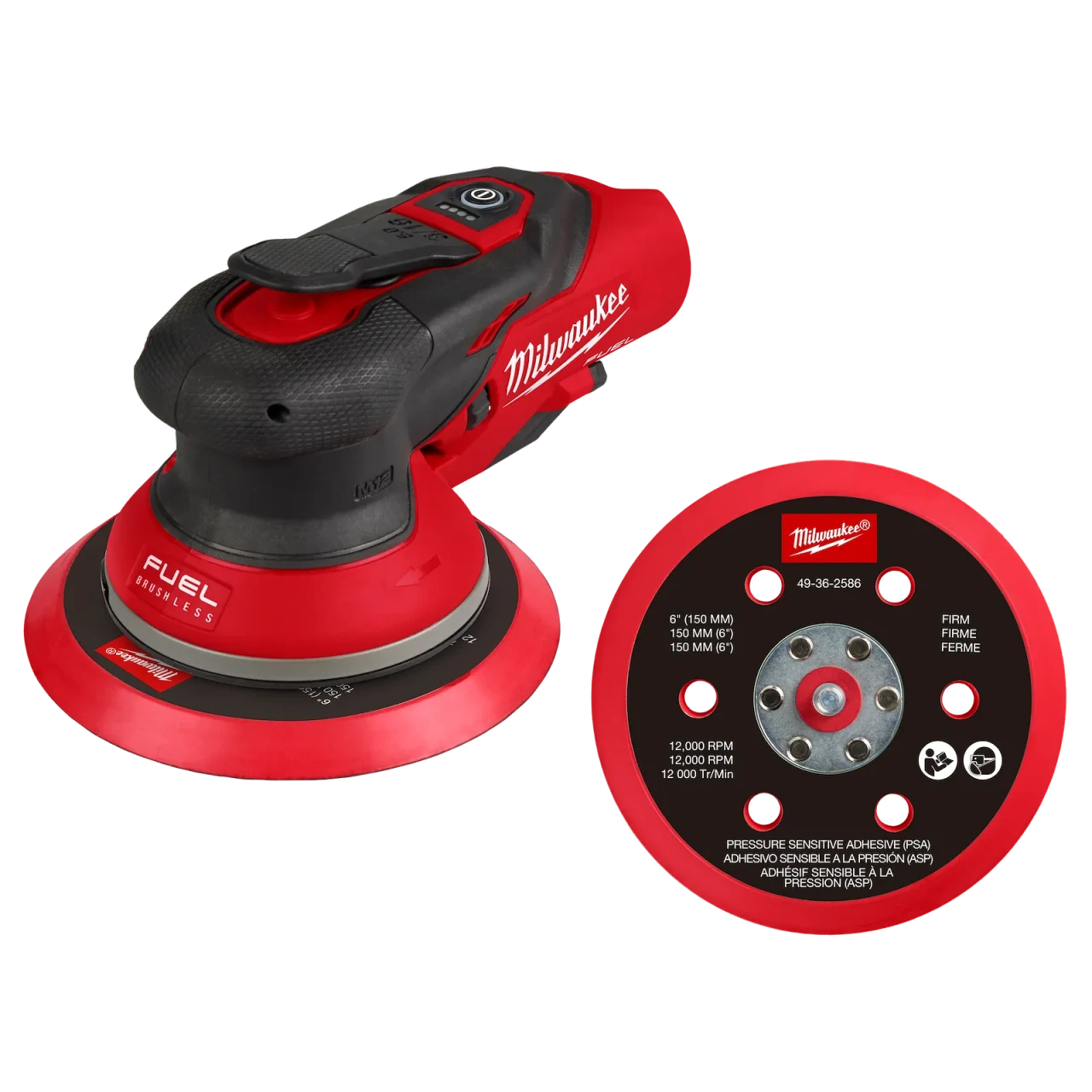 palm sander milwaukee variable speed sander M12 Fuel 6in Random Orbital Sander Atlas Tools Machinery