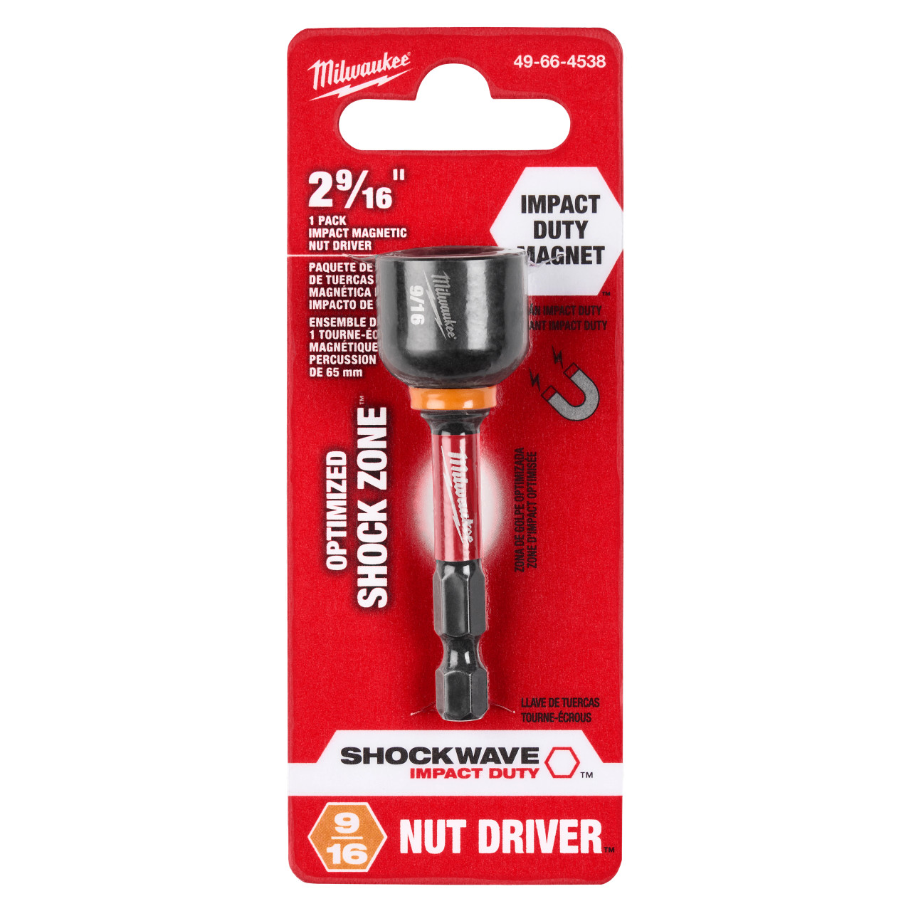Milwaukee MIL-49-66-4538 SHOCKWAVE Impact Duty 9/16in x 2-9/16in