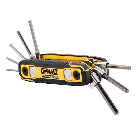 DEWALT DEW-DWHT70266 TOUGHSERIES Folding Locking Hex Key - SAE