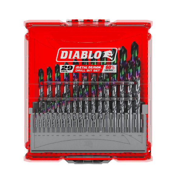 Diablo FRE-DMD-S29 Metal Demon Drill Bits Set for Mild, Hardened
