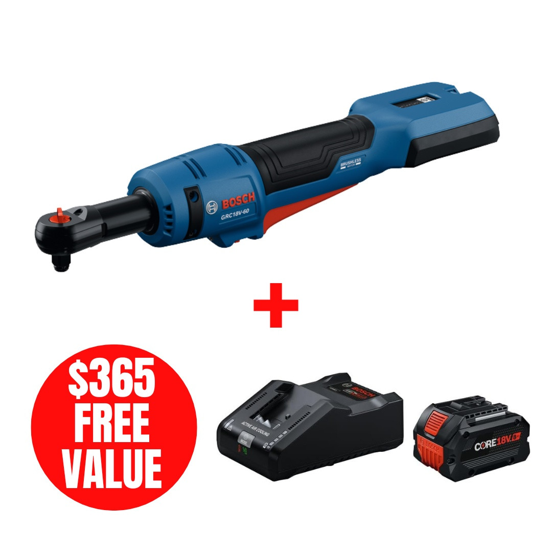
Bosch Ratchet Wrench Brushless + 8Ah battery -- 240$ with taxes + FS
