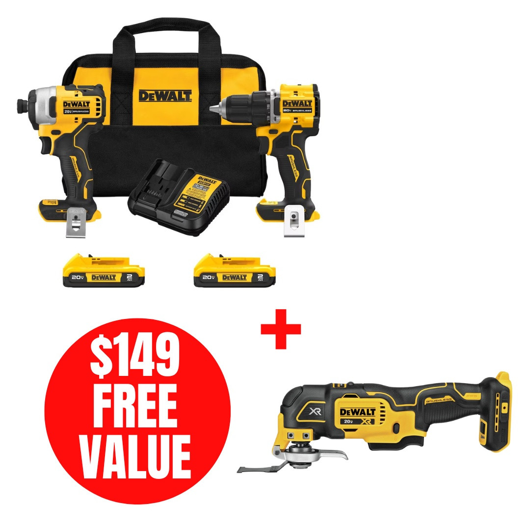 DEWALT DEW-DCK225D2-DCS356B 20V MAX ATOMIC Brushless Compact 1/2in